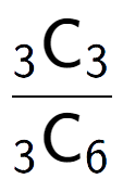 A LaTex expression showing \frac{ sub 3 \text{C} sub 3 }{ sub 3 \text{C} sub 6 }