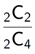 A LaTex expression showing \frac{ sub 2 \text{C} sub 2 }{ sub 2 \text{C} sub 4 }