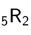 A LaTex expression showing sub 5 \text{R} sub 2