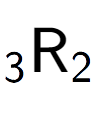 A LaTex expression showing sub 3 \text{R} sub 2