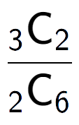A LaTex expression showing \frac{ sub 3 \text{C} sub 2 }{ sub 2 \text{C} sub 6 }
