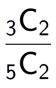 A LaTex expression showing \frac{ sub 3 \text{C} sub 2 }{ sub 5 \text{C} sub 2 }