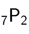 A LaTex expression showing sub 7 \text{P} sub 2