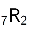 A LaTex expression showing sub 7 \text{R} sub 2