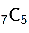 A LaTex expression showing sub 7 \text{C} sub 5