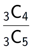 A LaTex expression showing \frac{ sub 3 \text{C} sub 4 }{ sub 3 \text{C} sub 5 }