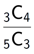 A LaTex expression showing \frac{ sub 3 \text{C} sub 4 }{ sub 5 \text{C} sub 3 }