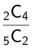 A LaTex expression showing \frac{ sub 2 \text{C} sub 4 }{ sub 5 \text{C} sub 2 }