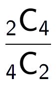 A LaTex expression showing \frac{ sub 2 \text{C} sub 4 }{ sub 4 \text{C} sub 2 }