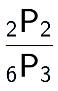 A LaTex expression showing \frac{ sub 2 \text{P} sub 2 }{ sub 6 \text{P} sub 3 }