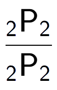 A LaTex expression showing \frac{ sub 2 \text{P} sub 2 }{ sub 2 \text{P} sub 2 }