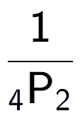 A LaTex expression showing 1 over sub 4 \text{P sub 2 }