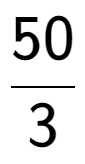 A LaTex expression showing 50 over 3