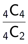 A LaTex expression showing \frac{ sub 4 \text{C} sub 4 }{ sub 4 \text{C} sub 2 }