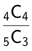 A LaTex expression showing \frac{ sub 4 \text{C} sub 4 }{ sub 5 \text{C} sub 3 }