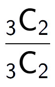 A LaTex expression showing \frac{ sub 3 \text{C} sub 2 }{ sub 3 \text{C} sub 2 }