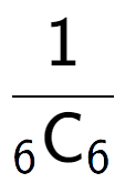 A LaTex expression showing 1 over sub 6 \text{C sub 6 }