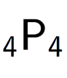 A LaTex expression showing sub 4 \text{P} sub 4