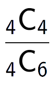 A LaTex expression showing \frac{ sub 4 \text{C} sub 4 }{ sub 4 \text{C} sub 6 }