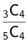 A LaTex expression showing \frac{ sub 3 \text{C} sub 4 }{ sub 5 \text{C} sub 4 }
