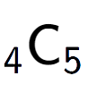 A LaTex expression showing sub 4 \text{C} sub 5