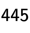 A LaTex expression showing 445