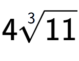 A LaTex expression showing 43-th root of 11