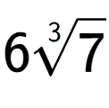 A LaTex expression showing 63-th root of 7