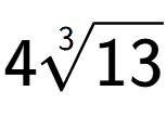 A LaTex expression showing 43-th root of 13