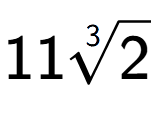 A LaTex expression showing 113-th root of 2