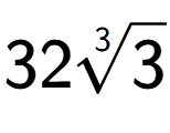 A LaTex expression showing 323-th root of 3