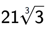 A LaTex expression showing 213-th root of 3