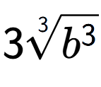 A LaTex expression showing 33-th root of {b to the power of 3 }