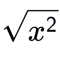 A LaTex expression showing square root of {x to the power of 2 }