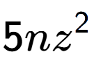 A LaTex expression showing 5n{z} to the power of 2