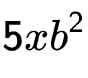 A LaTex expression showing 5x{b} to the power of 2