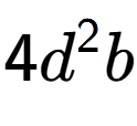 A LaTex expression showing 4{d} to the power of 2 b