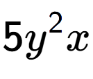 A LaTex expression showing 5{y} to the power of 2 x