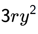 A LaTex expression showing 3r{y} to the power of 2