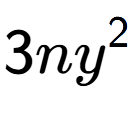 A LaTex expression showing 3n{y} to the power of 2