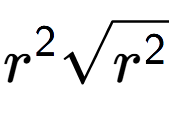 A LaTex expression showing {r} to the power of 2 square root of {r to the power of 2 }