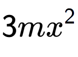 A LaTex expression showing 3m{x} to the power of 2