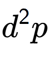 A LaTex expression showing {d} to the power of 2 p
