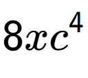 A LaTex expression showing 8x{c} to the power of 4
