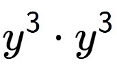 A LaTex expression showing y to the power of 3 times y to the power of 3