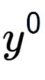 A LaTex expression showing y to the power of 0