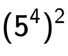 A LaTex expression showing (5 to the power of 4 ) to the power of 2