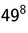A LaTex expression showing 49 to the power of 8