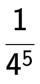A LaTex expression showing 1 over 4 to the power of 5