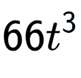 A LaTex expression showing 66{t} to the power of 3